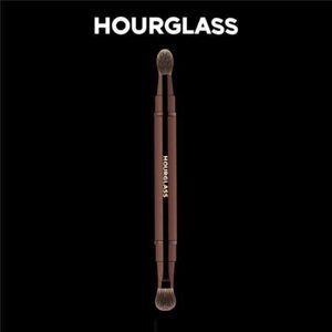 Hourglass Makeup Brush- No.27 Double Head Retractable Eyeshadow Brush Fiber NEW